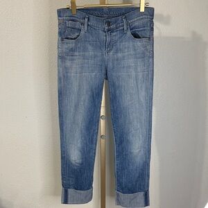 Citizens of Humanity Medium Blue Dani Cropped straight leg Jeans- 26